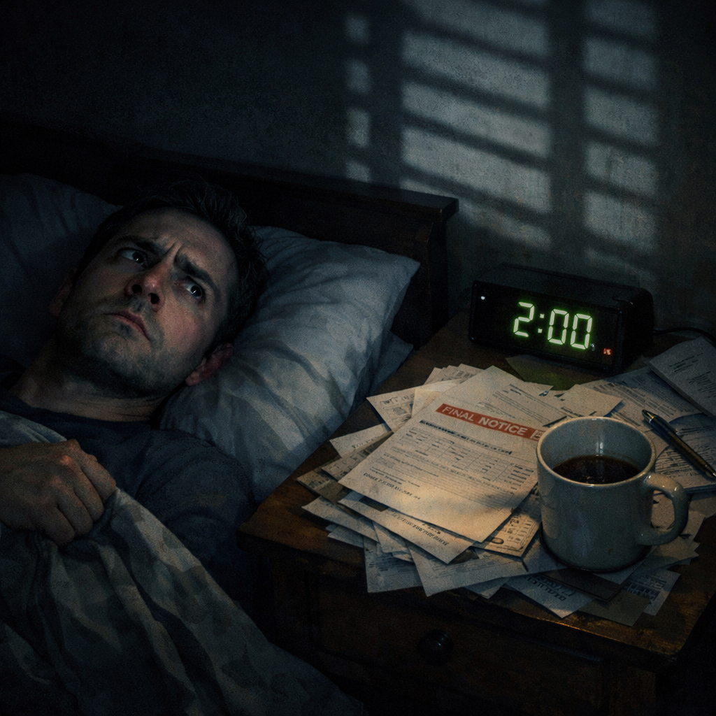 hombre preoucpado por su situacion financiera